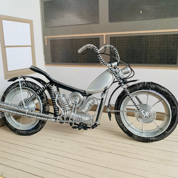 バイク ワイヤークラフト 【A】 その他インテリア雑貨 wakana工房 通販