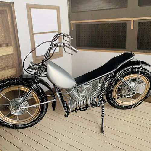 バイク ワイヤークラフト 【A】 その他インテリア雑貨 wakana工房 通販