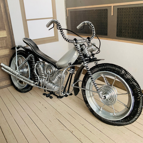 ワイヤーバイクアートオブジェ (アフリカ製) ワイヤーバイクアートオブジェ (アフリカ製)