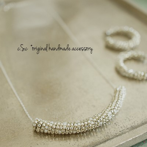 ≪glitter≫クリスタルシルバーフープピアス ピアス（フープ