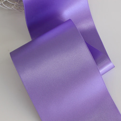 72/96/144mm寬/30m卷【5色/紫】雙面緞帶日本製造/No,6330-30m卷 第2張的照片