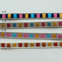 4 種顏色/日本製造 MOKUBA 絲帶 No,5197-12mm 梯形圖案蒂羅爾膠帶 第2張的照片