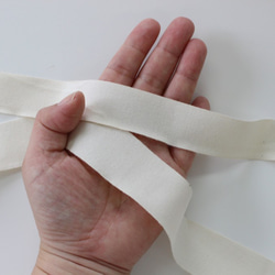 5m巻き【6サイズ】No,1101(200)オーガニックコットン　平テープ　平織りリボン/ｃ56/5ｍ巻き 9枚目の画像