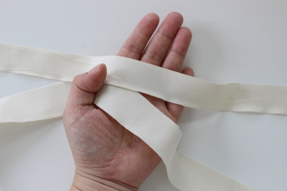 5m巻き【6サイズ】No,1101(200)オーガニックコットン　平テープ　平織りリボン/ｃ56/5ｍ巻き 9枚目の画像