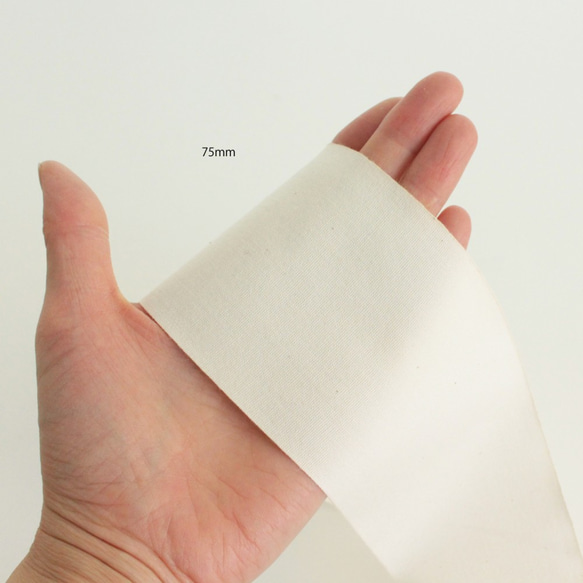 5m巻き【6サイズ】No,1101(200)オーガニックコットン　平テープ　平織りリボン/ｃ56/5ｍ巻き 10枚目の画像