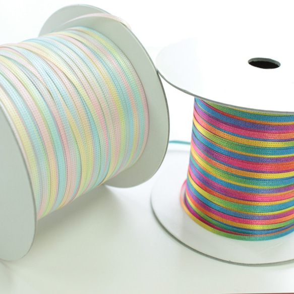 6寬/30m卷彩虹緞面雙面緞帶日本製造/編號6332-30/36/48/72/96/144mm寬 第8張的照片