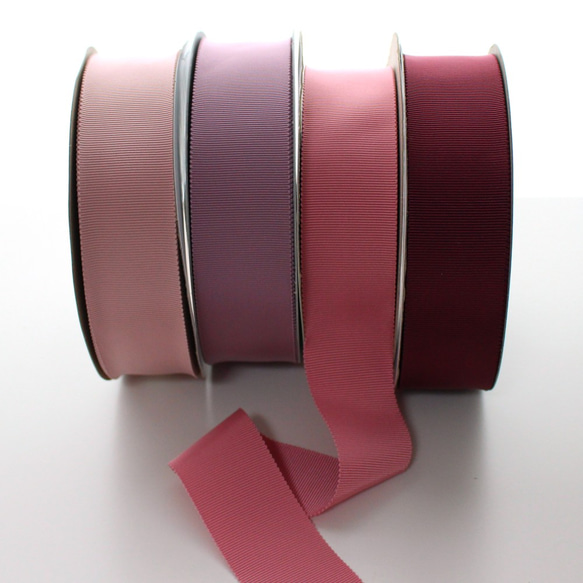 3mカット/38mm幅】ピンク系☆ No,7100-38mm幅 グログランリボン  