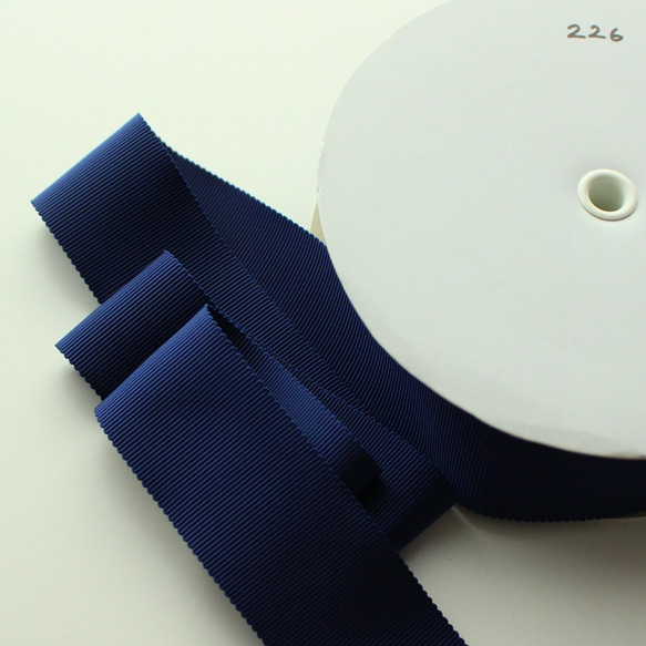 [3m ｃｕｔ / 38mm 寬度] ★ 藍色系統★ No, 7100-38mm 寬度羅緞絲帶 Petasham 日本製造 第9張的照片
