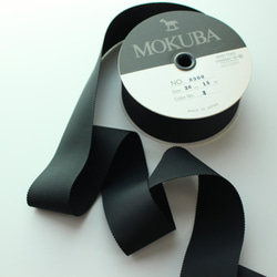 【1m/黒】MOKUBA8900-36mm/c3黒　グログランリボン　MOKUBAリボン　日本製 1枚目の画像