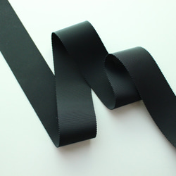 [1m/黑色] MOKUBA8900-36mm/c3 黑色羅緞緞帶 MOKUBA 緞帶 日本製 第5張的照片
