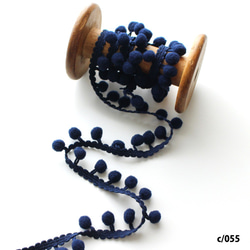 Black/White/Red/Navy [1m unit] 10mm wide ball Pom-pom tape Pom-p 第2張的照片