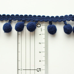 Black/White/Red/Navy [1m unit] 10mm wide ball Pom-pom tape Pom-p 第4張的照片