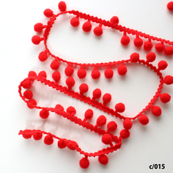 Black/White/Red/Navy [1m unit] 10mm wide ball Pom-pom tape Pom-p 第8張的照片