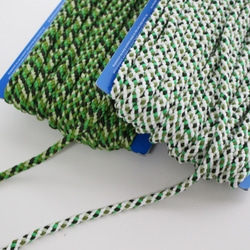 特價[2m一卷] 6-7mm寬混合棉線用於穿線袋！否22003 / c5綠色混合 第2張的照片