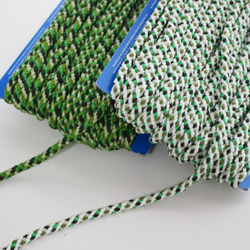 特價[2m一卷] 6-7mm寬混合棉線用於穿線袋！ No，22003 / c13白色綠色 第3張的照片