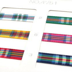 [約 9mm 寬/6 種顏色] MOKUBA 4751K-9mm 格子色帶/10m 卷 MOKUBA 格子色帶 第3張的照片