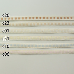 【7mm寬/6色】有機棉絲帶方點/No,1204 第10張的照片