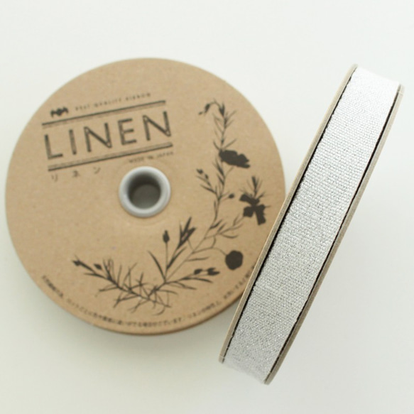 [15mm/2色] No,1190 Linen glitter Linen ribbon 第3張的照片