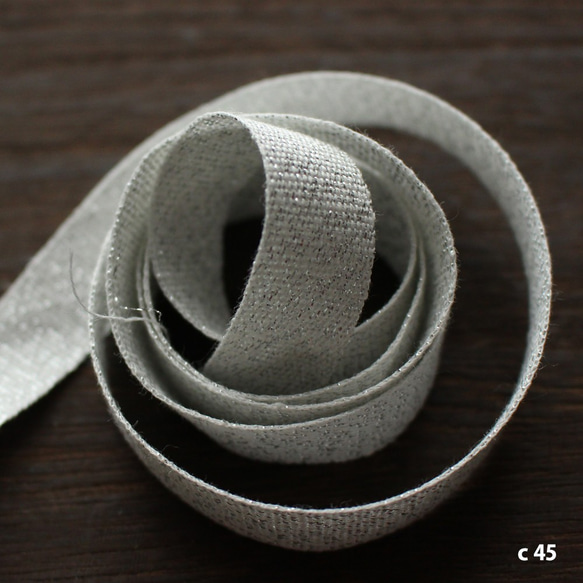 [15mm/2色] No,1190 Linen glitter Linen ribbon 第10張的照片