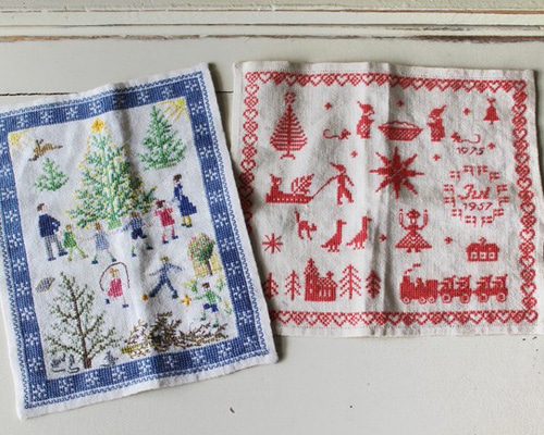 ドイツ蚤の市から☆クロスステッチ・刺繍サンプラー その他インテリア