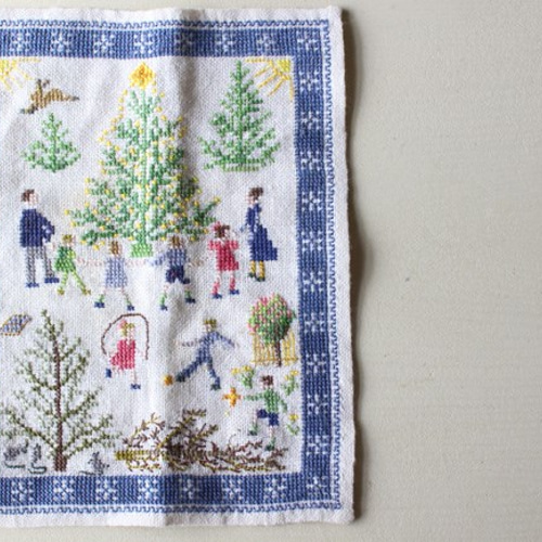 ドイツ蚤の市から☆クロスステッチ・刺繍サンプラー その他インテリア