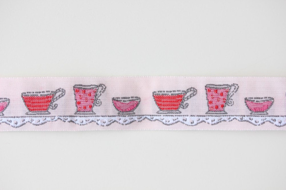 茶杯處理提洛爾膠帶製成（約寬度20毫米）acufactum，Inc。的50厘米單元] 03粉紅地方×紅 第3張的照片