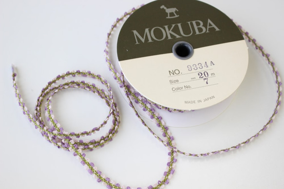 Mokubasha *無，9334A /＃7 [反20米傷口]皮科特花香色帶MOKUBA 第1張的照片