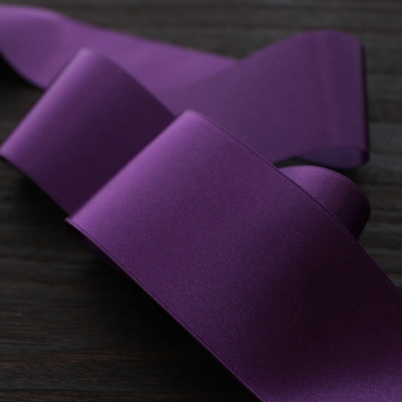 【#258紫/含3m】50mm寬婚帶腰帶國產雙面緞帶/6200-50mm 第1張的照片