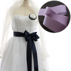 [#301 Dusty Purple / 3m] 50mm 寬用於婚禮腰帶 國產雙面緞帶 / 6200-50mm 第3張的照片