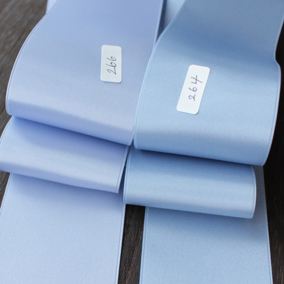【#266藍灰色/3m包郵】50mm寬婚帶腰帶國產雙面緞帶/6200-50mm 第4張的照片