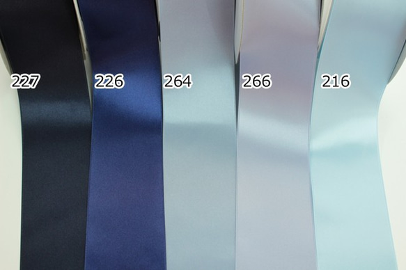 【#266藍灰色/3m包郵】50mm寬婚帶腰帶國產雙面緞帶/6200-50mm 第7張的照片