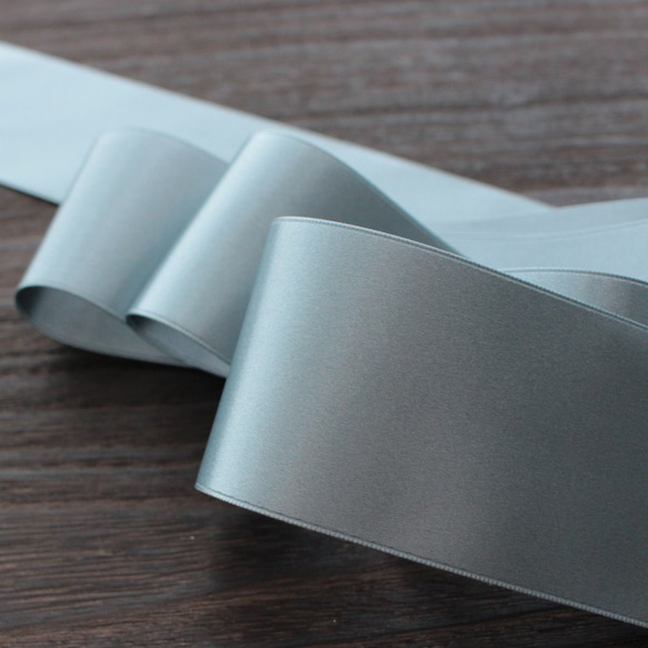 【#274グレー/3ｍ入】50mm幅　ウエディングサッシュベルト用　国産・両面サテンリボン/6200-50mm 4枚目の画像