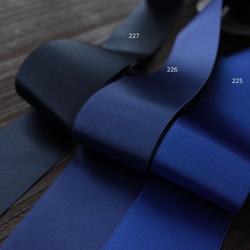 【#225ロイヤルブルー/3ｍ入】50mm幅　ウエディングサッシュベルト用　国産・両面サテンリボン/6200-50mm 3枚目の画像