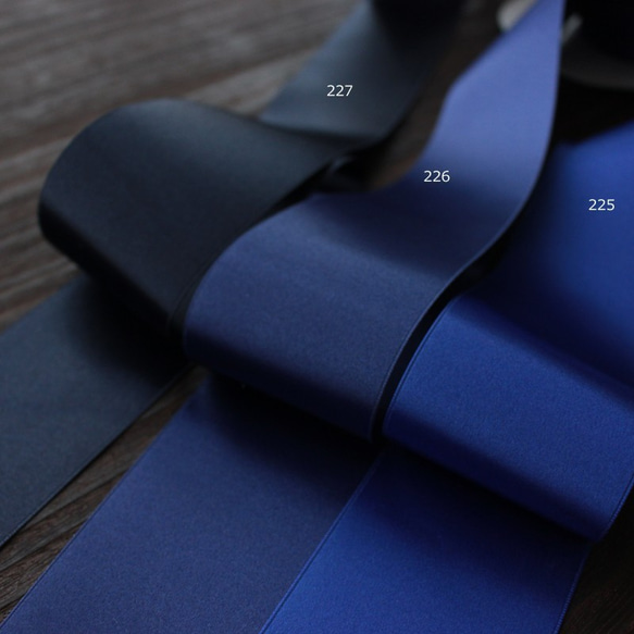 【#225ロイヤルブルー/3ｍ入】50mm幅　ウエディングサッシュベルト用　国産・両面サテンリボン/6200-50mm 3枚目の画像