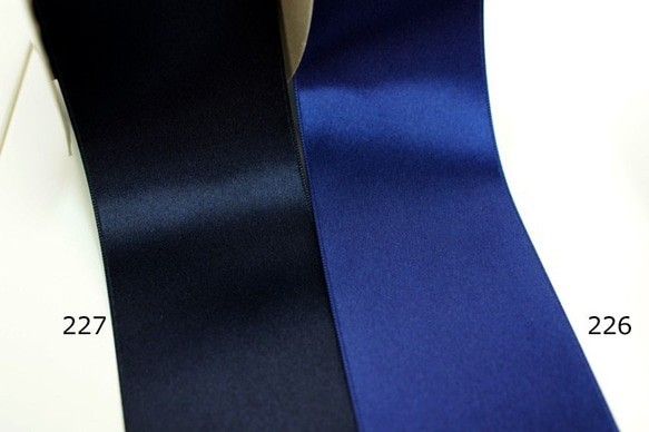 【#225ロイヤルブルー/3ｍ入】50mm幅　ウエディングサッシュベルト用　国産・両面サテンリボン/6200-50mm 8枚目の画像