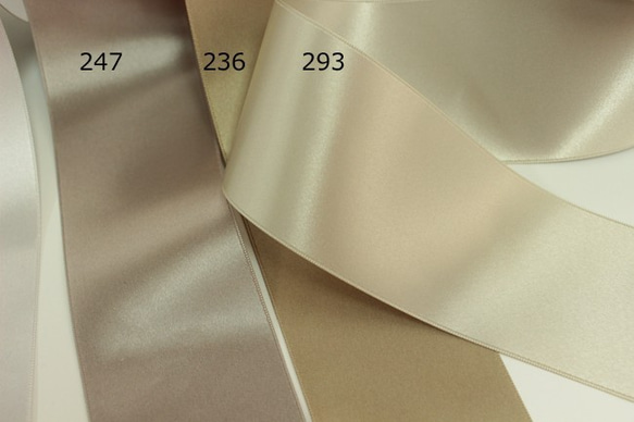 【#236ベージュ/3ｍ入】50mm幅　ウエディングサッシュベルト用　国産・両面サテンリボン/6200-50mm 4枚目の画像