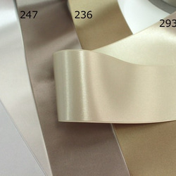 【#236ベージュ/3ｍ入】50mm幅　ウエディングサッシュベルト用　国産・両面サテンリボン/6200-50mm 5枚目の画像