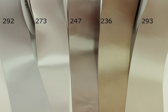 【#236ベージュ/3ｍ入】50mm幅　ウエディングサッシュベルト用　国産・両面サテンリボン/6200-50mm 6枚目の画像