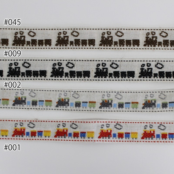 [約寬18mm/#045 Brown]No.14441 Train Pattern Tyrolean Tape Jacquard 第3張的照片