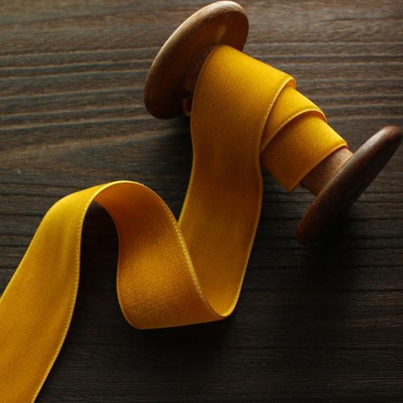 ベロアリボン【日本製/両面】3・6・9・12・18・24・36・48mm幅★CO6900ベルベット/230金木犀 4枚目の画像