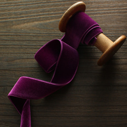 ベロアリボン【日本製/両面】3・6・9・12・18・24・36・48mm幅★CO6900ベルベット/209赤紫 3枚目の画像