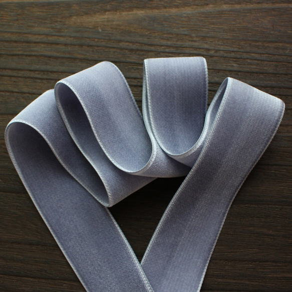 ベロアリボン【日本製/両面】CO6900ベルベット 3〜48mm幅 /264ブルーグレー 3枚目の画像