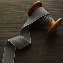 ベロアリボン【日本製/両面】3・6・9・12・18・24・36・48mm幅★CO6900ベルベット/275グレー 3枚目の画像