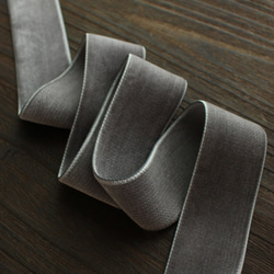 ベロアリボン【日本製/両面】3・6・9・12・18・24・36・48mm幅★CO6900ベルベット/275グレー 4枚目の画像