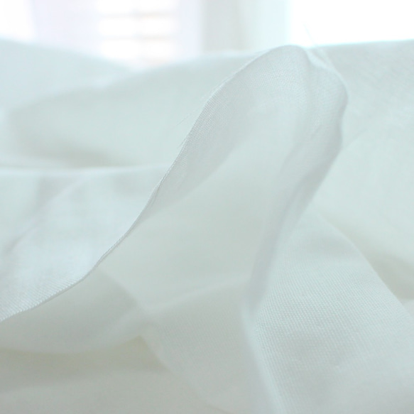 [148厘米x 50厘米] W紗布雙層紗布雙層紗布日本製造白色 第4張的照片