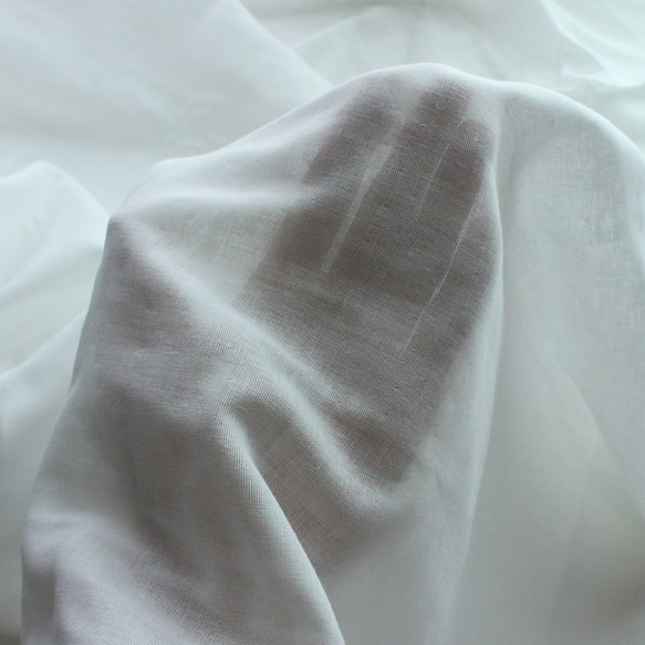 [148厘米x 20厘米] W紗布雙層紗布雙層紗布日本製造白色 第3張的照片