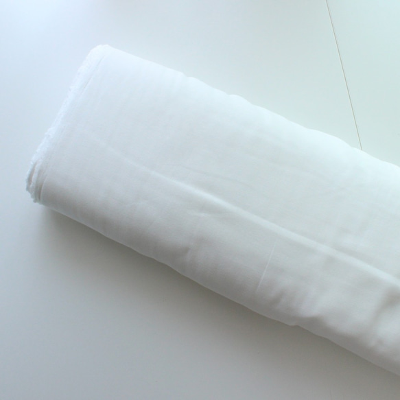 [148厘米x 20厘米] W紗布雙層紗布雙層紗布日本製造白色 第6張的照片