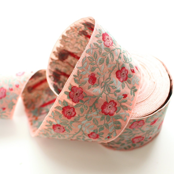 德國 Kafka [50cm 單位] Width 60mm/wild rose pattern Tyrolean tape Ka 第2張的照片