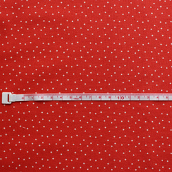 [140厘米x 50厘米]針灸500圓點紅色織物 第5張的照片