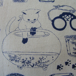 古道具屋のいたずら猫がカワイイ　がま口 2枚目の画像
